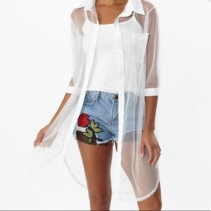 White sheer jacket